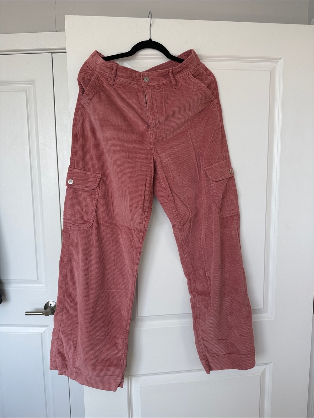 American Eagle wide leg pink cargo pants